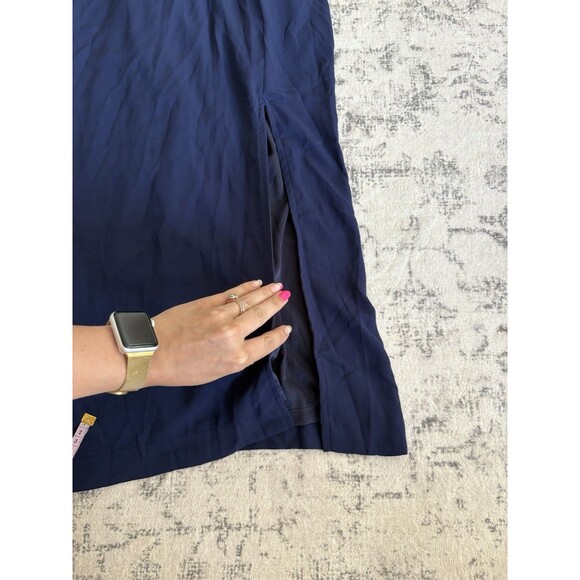 Lulus Dreamy Date Night Navy Blue Sleeveless Midi Dress Size Large Wedding Guest - Picture 9 of 10